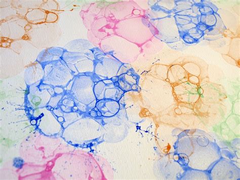 Painting with bubbles! | Bubble painting, Bubble art, Art activities