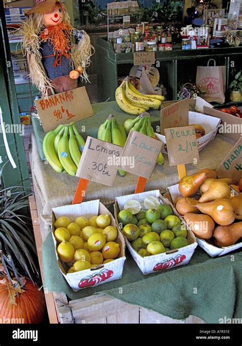 Fresh food for sale at a Atlanta Flea Tag market Stock Photo - Alamy