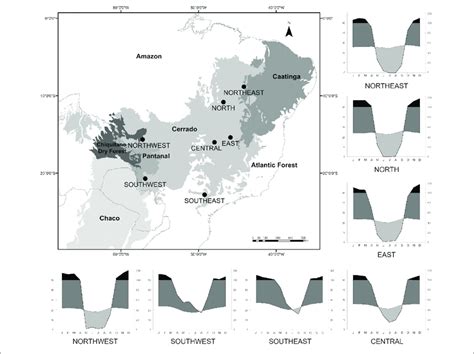 | The seven localities surveyed across the Cerrado biome. Limits of the ...