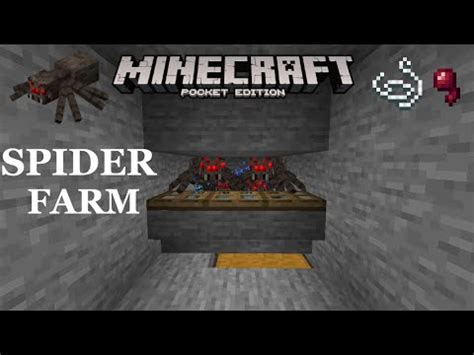 Spider Spawner Farm in MCPE/Tutorial - YouTube