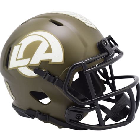 Los Angeles Rams 2022 Salute To Service Riddell Mini Speed Helmet