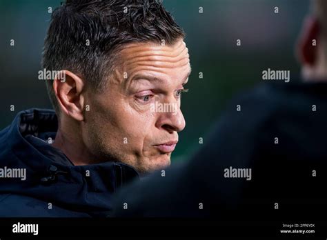 GRONINGEN - NEC Nijmegen coach Rogier Meijer during the Dutch premier ...