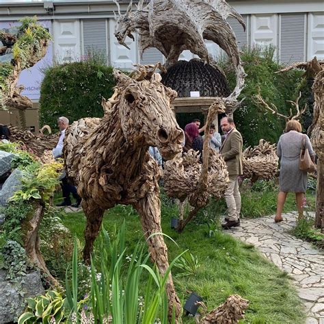 Really cool driftwood sculptures at the Chelsea Flower Show in London #gardening #garden #DIY # ...