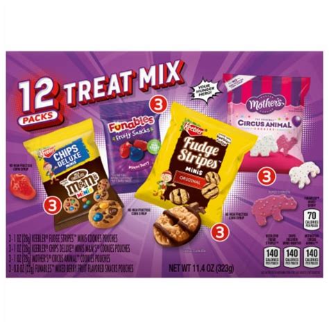 Keebler®Fruit Snacks Fudge Shortbread and M&M's Chocolate Chip Cookies ...