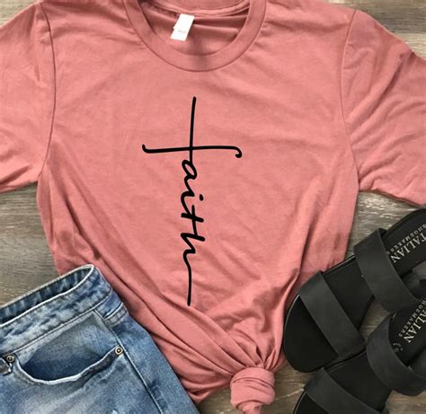 FAITH CROSS Shirt Christian Christmas Gift Cross Shirt or | Etsy | Christian shirts, Tie dye ...