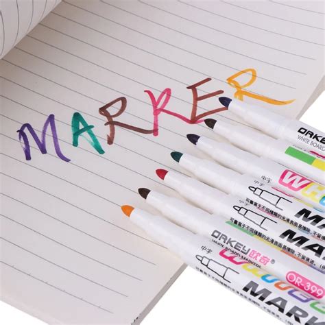 12 Colors Whiteboard Marker Non Toxic Dry Erase Marker Sign Fine Nib Set School Supplies-in ...