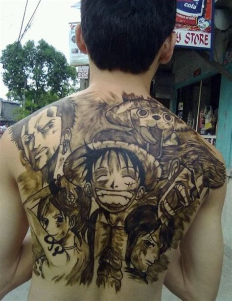 One Piece Tattoo | Back tattoos for guys, One piece tattoos, Back tattoos