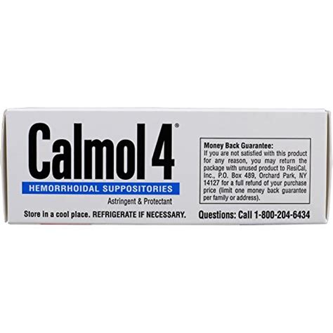 Calmol 4 Hemorrhoidal Suppositories with Soothing Natural Ingredients, 24 Count | Pricepulse