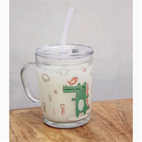 Glass Mug with Straw – The Umbrella store