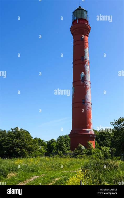 Old lighthouse on Paldiski cliff, Estonia Stock Photo - Alamy