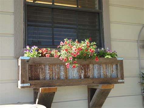 Handcrafted Rustic Window Box Planter for kitchen window crafted out of ...