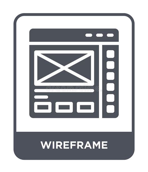 Wireframe Icon in Trendy Design Style. Wireframe Icon Isolated on White Background Stock Vector ...