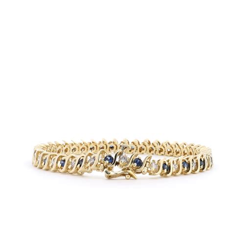 Yellow Gold Sapphire and Diamond Bracelet | New York Jewelers Chicago