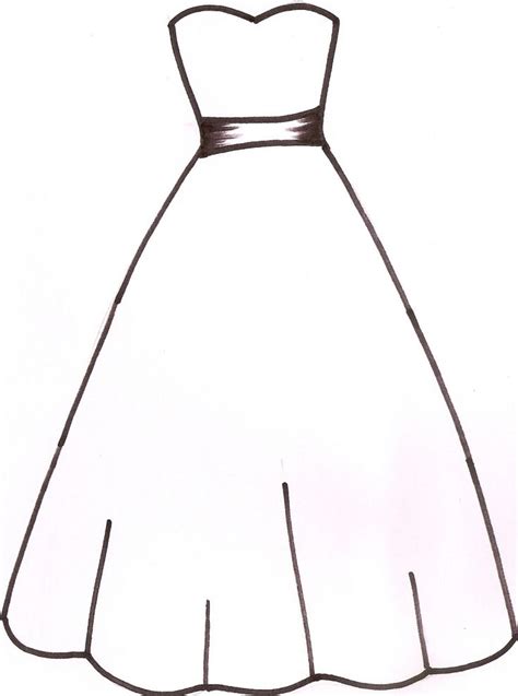 Printable Dresses Coloring Pages