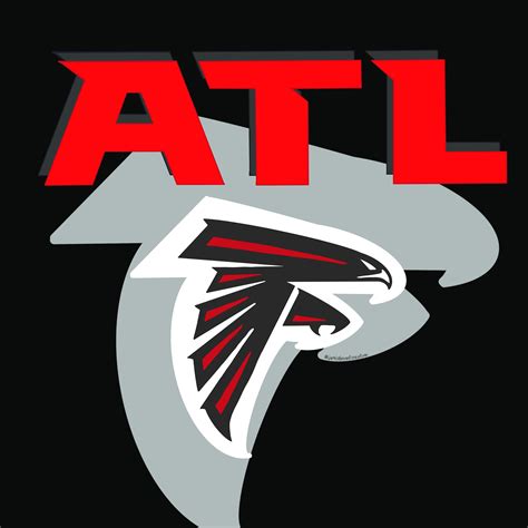 ATLANTA FALCONS NFL Football Logo Digital Design | Etsy