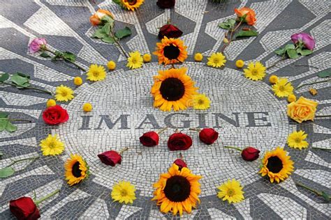 Imagine Mosaic in Honor To John Lennon in Central Park, New York Editorial Photo - Image of ...