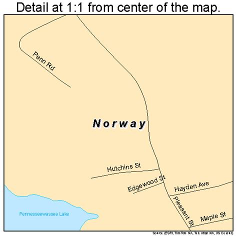 Norway Maine Street Map 2353965