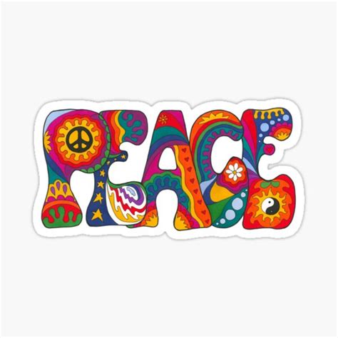 "Psychedelic Peace" Sticker for Sale by kelkel66 | Redbubble