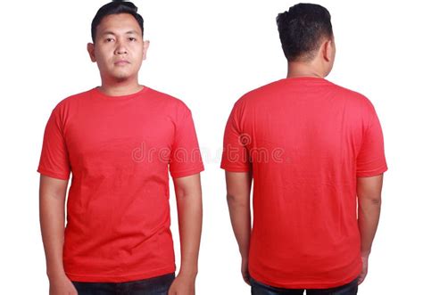 Red shirt mockup template stock photo. Image of back - 106128254