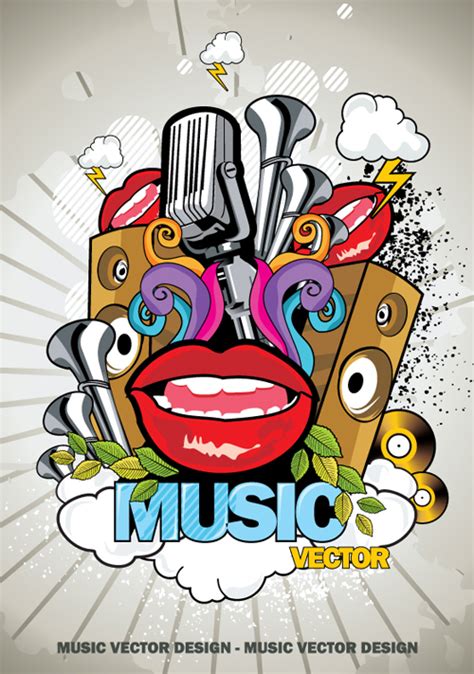 Creative music style design elements vector 01 free download