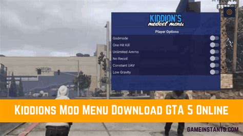 Kiddions Mod Menu Guide (2024) - Gameinstants