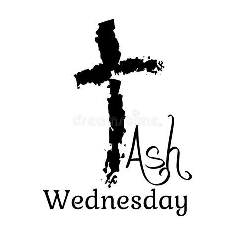 Ash Wednesday Cross Vector Art Stock Vector - Illustration of postcard, lord: 270027645