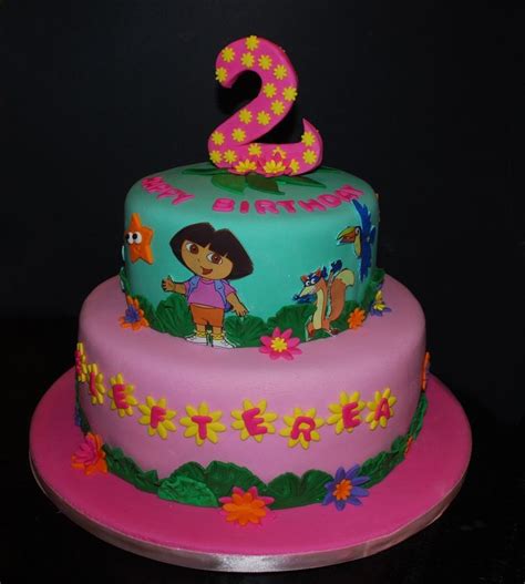 Dora the Explorer Birthday cake | 1st birthday cakes, Explorer birthday party, Birthday party cake