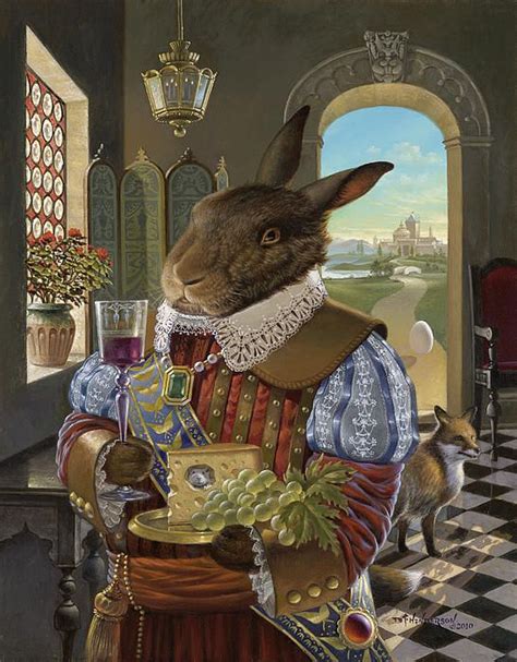 Renaissance Rabbit by David Henderson | Bunny art, Rabbit painting, Rabbit art