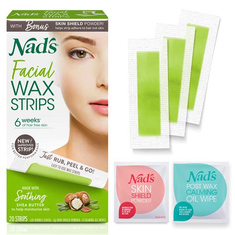 Buy Nad's Facial Wax Strips - Hypoenic All Skin Types - Facial Hair ...