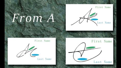 How to draw the impressive signatures beginning with "A"! - 2 - - YouTube