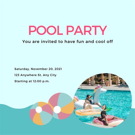 Pool Party Invitation Template Inspirational Pool Party