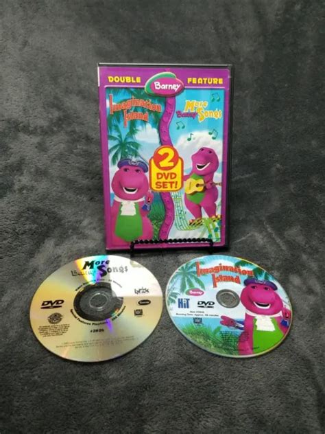 DOUBLE FEATURE BARNEY Imagination Island & More Barney Songs DVD RARE £ ...