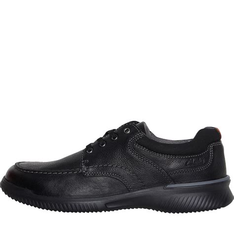 Buy Clarks Mens Donaway Edge Shoes Black Leather