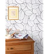 Kitico Peel and Stick Wallpaper Blue and White Geometric Wallpaper ...