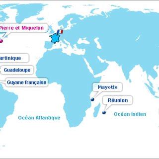 Map of the French Overseas Territories | Download Scientific Diagram