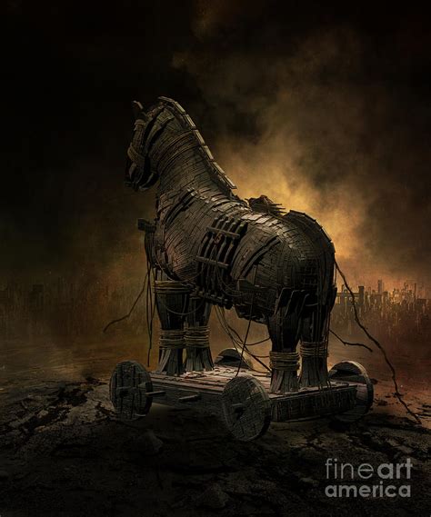 Trojan Horse Digital Art by Shanina Conway