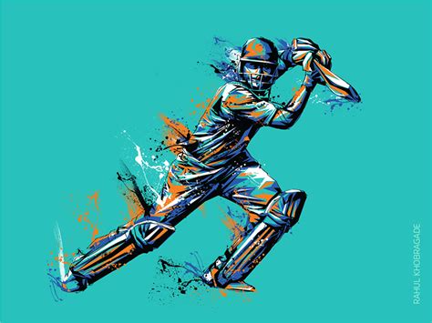 Sport Illustration (Cricket) | Sport illustration, Illustration, Cricket