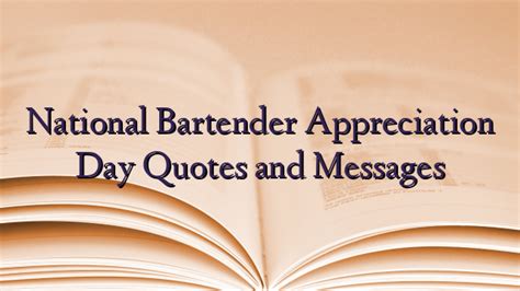 National Bartender Appreciation Day Quotes and Messages - TechNewzTOP