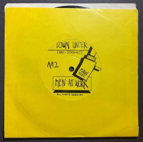 Men at Work MEGA RARE self-released 1980 1st single Keypunch Operator/Down Under | eBay