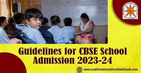 Guidelines for CBSE School Admission 2023-24