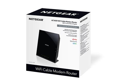 NETGEAR C6250 - AC1600 WiFi Cable Modem Router | NETGEAR