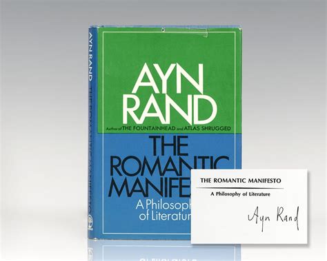 The Romantic Manifesto Ayn Rand First Edition Signed