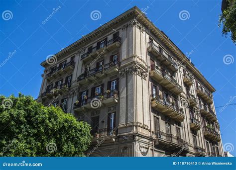 Palermo City Historical Old Architecture Stock Image - Image of yellow ...