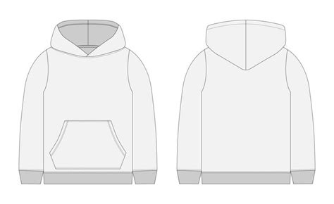 Technical sketch for men grey hoodie. Mockup template hoody. in 2022 | Clothing mockup, Grey ...