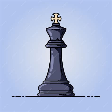 Premium Vector | Chess black king vector flat icon