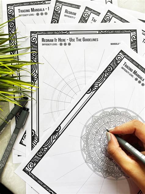 Set of 16 Mandalas for OUTLINE Tracing Coloring Pdf. - Etsy