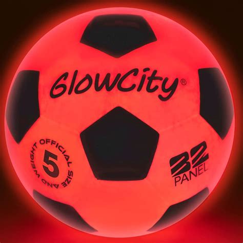 Amazon Lowest Price: GlowCity Glow in The Dark Soccer Ball- Light Up, Indoor or Outdoor Soccer ...