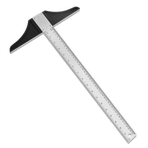 Buy Metal T Square Ruler Stainless Steel T Ruler Graduated in Inches and Centimeters Drafting T ...