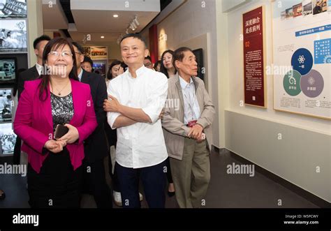 Jack Ma or Ma Yun, Chairman of Chinese e-commerce giant Alibaba Group, visits the Zhejiang Daily ...