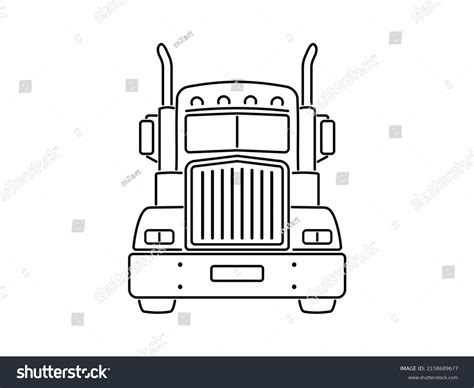 Semi Truck Outline Royalty-Free Images, Stock Photos & Pictures | Shutterstock